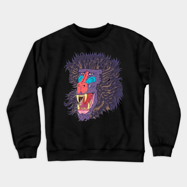 baboon unhappy Crewneck Sweatshirt by Ragna.cold